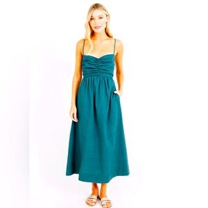 Mirth Deia dress in spruce. Never worn. No tags.